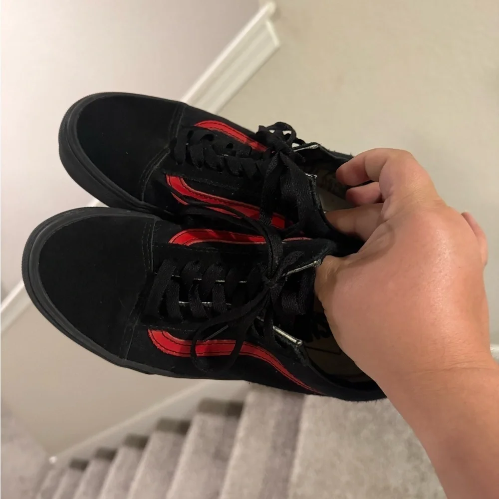 Rare Vans Old Skool Disney Mickey Mouse Club Black Big Kids 4.5